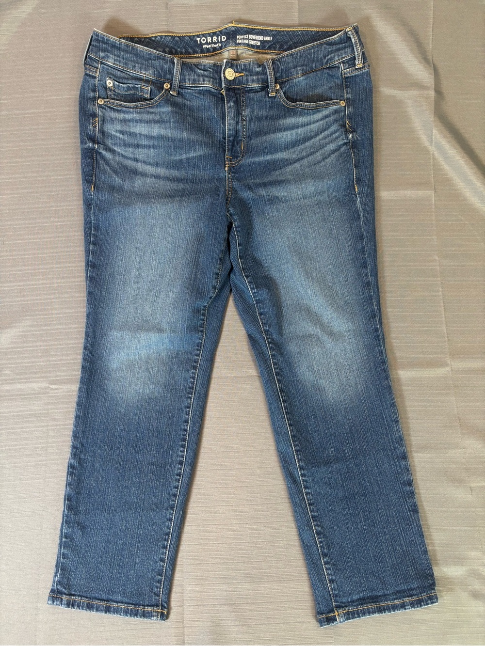 Torrid Perfect Boyfriend Ankle Jeans 14S Vintage Stretch Plus Size